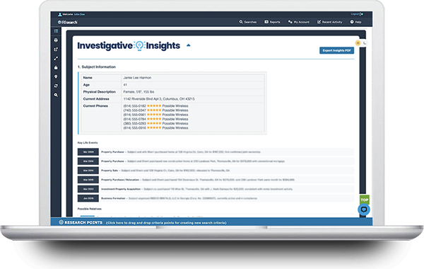 Investigative Insights Laptop